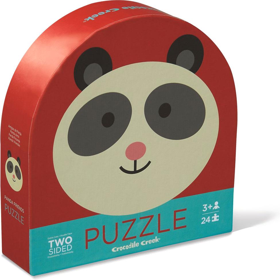 Crocodile Creek 2-Sided 24-Piece Puzzle Panda Friends - Tadpole