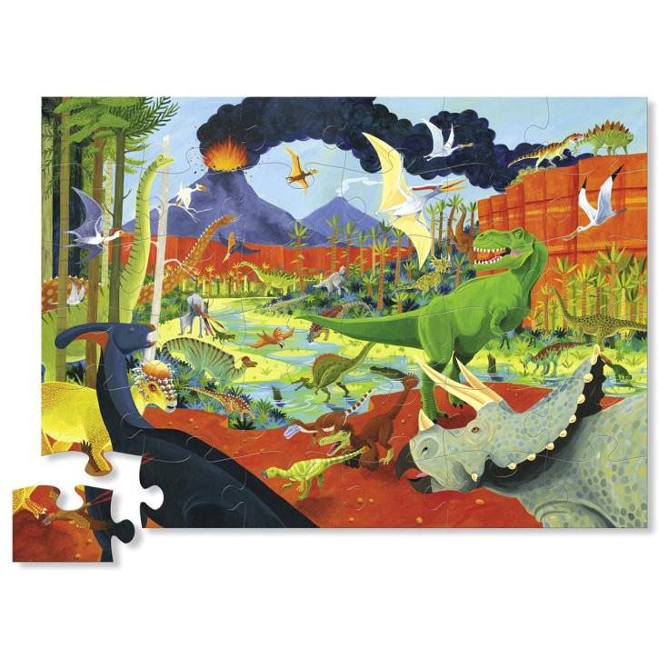 Crocodile Creek 24-Piece Puzzle Land of Dinosaurs - Tadpole