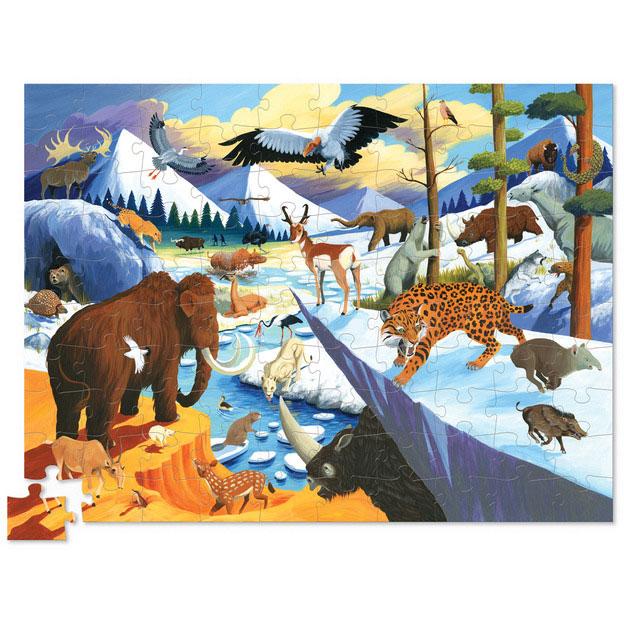 Crocodile Creek 36 Animals Puzzle Ice Age (100 Pieces) - Tadpole