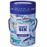 Crocodile Creek 36 Animals Puzzle Sharks (100 Pieces) - Tadpole
