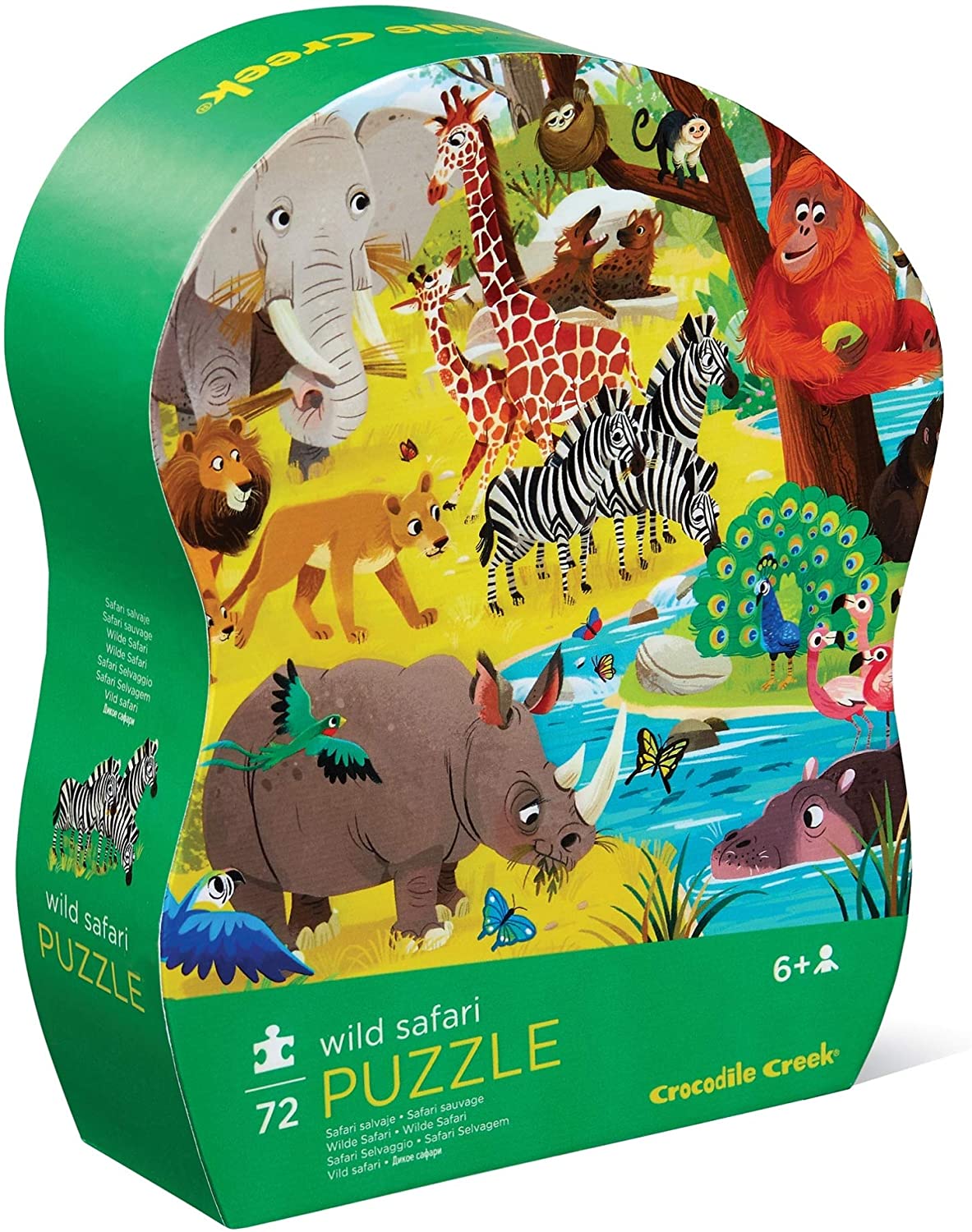 Crocodile Creek 72-Piece Floor Puzzle Wild Safari - Tadpole