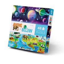 Crocodile Creek Above & Below Earth and Space 48pc Puzzle - Tadpole