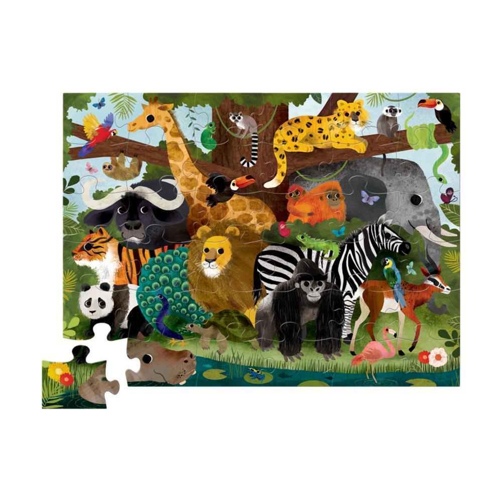 Crocodile Creek Classic Floor Puzzle Jungle Friends - Tadpole