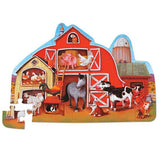Crocodile Creek Shaped Floor Puzzle Puzzle Barnyard - Tadpole