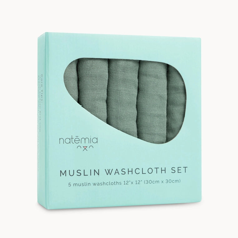 Ultra Soft Muslin Bamboo Washcloths (5 Pack)