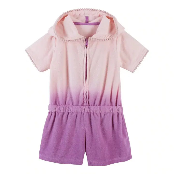GIRLS FRENCH TERRY COVER-UP - PURPLE OMBRE  PURPLE OMBRE  6X