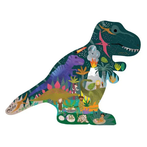 Dino 40pc "Dinosaur" Shaped Jigsaw with Shaped Box - Tadpole
