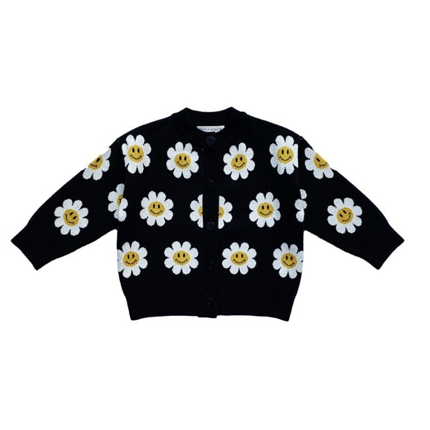Disco Panda Happy Flower Cardigan - Tadpole