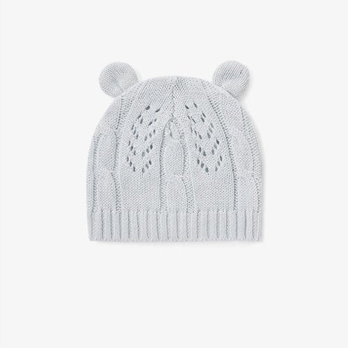 Elegant Baby Cable Leaf Hat