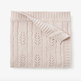 Elegant Baby Cotton Leaf Knit Blanket - Tadpole
