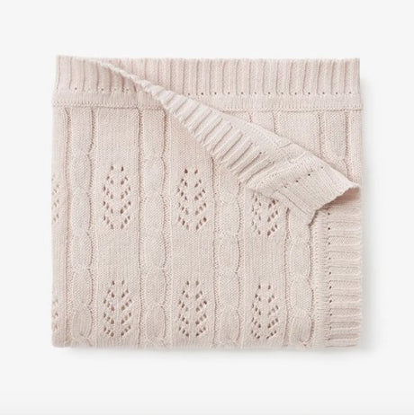 Elegant Baby Cotton Leaf Knit Blanket - Tadpole