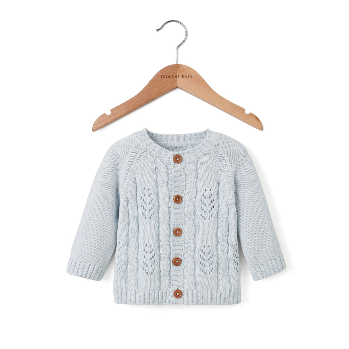 Elegant Baby Leaf Knit Cardigan - Tadpole