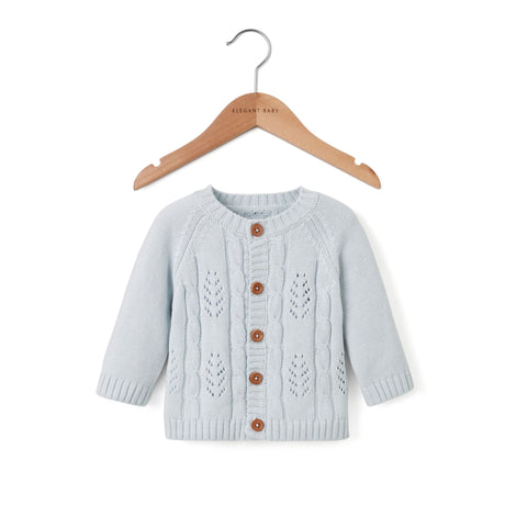 Elegant Baby Leaf Knit Cardigan - Tadpole
