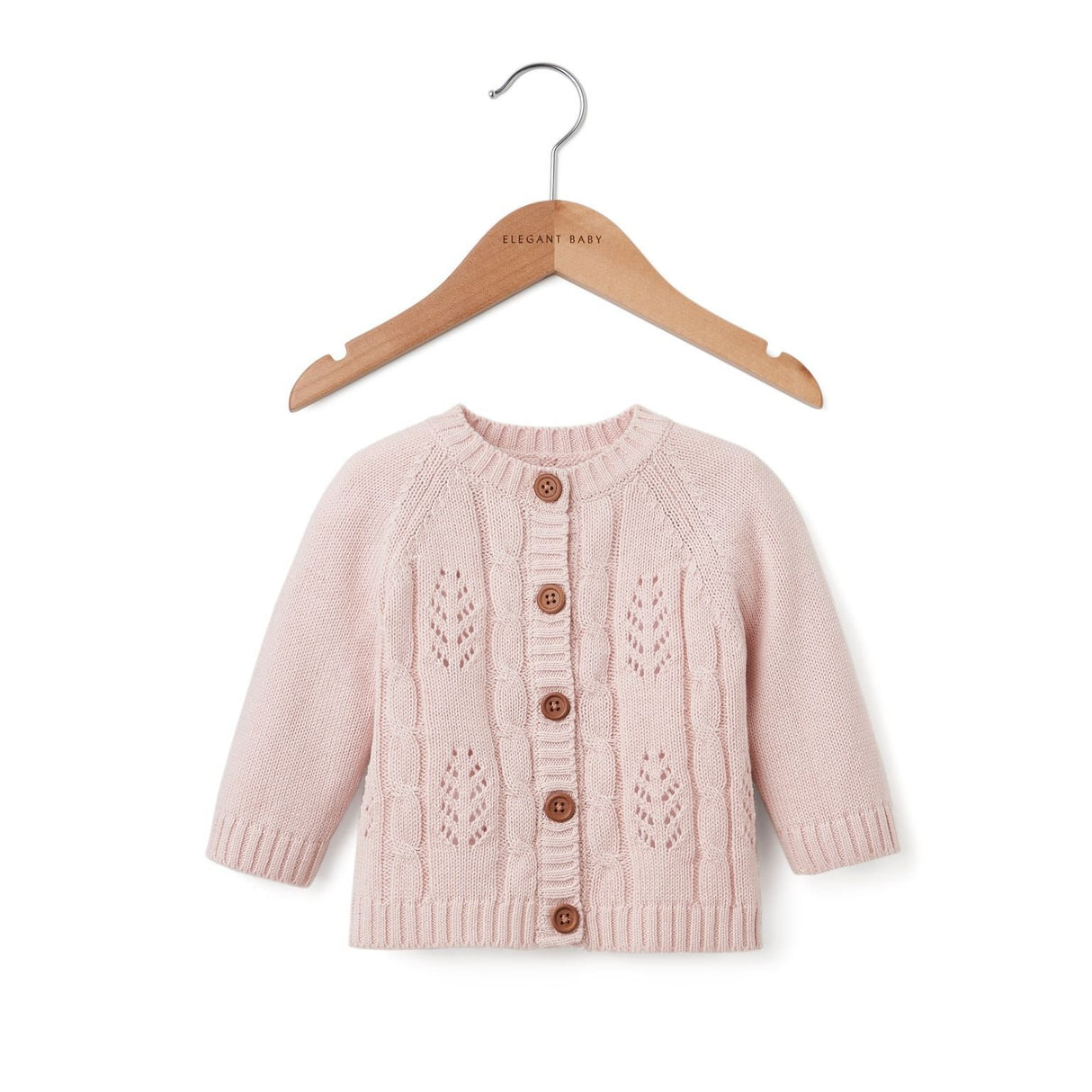 Elegant Baby Leaf Knit Cardigan - Tadpole