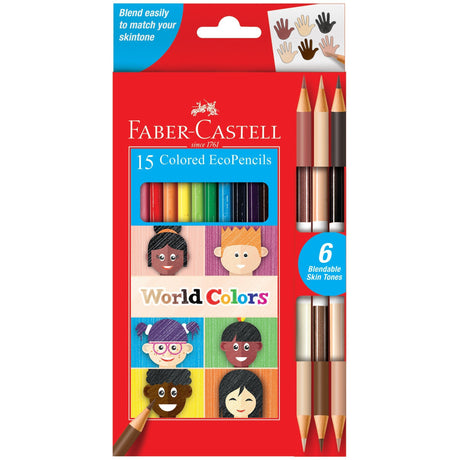 Faber-Castell World Colors- 15ct Colored EcoPencils - Tadpole