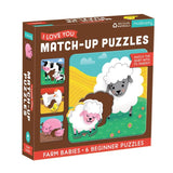 Mudpuppy I Love You Match Up Puzzles - Tadpole