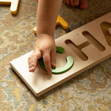 Fat Brain Wooden Personalized Name Puzzle - Tadpole