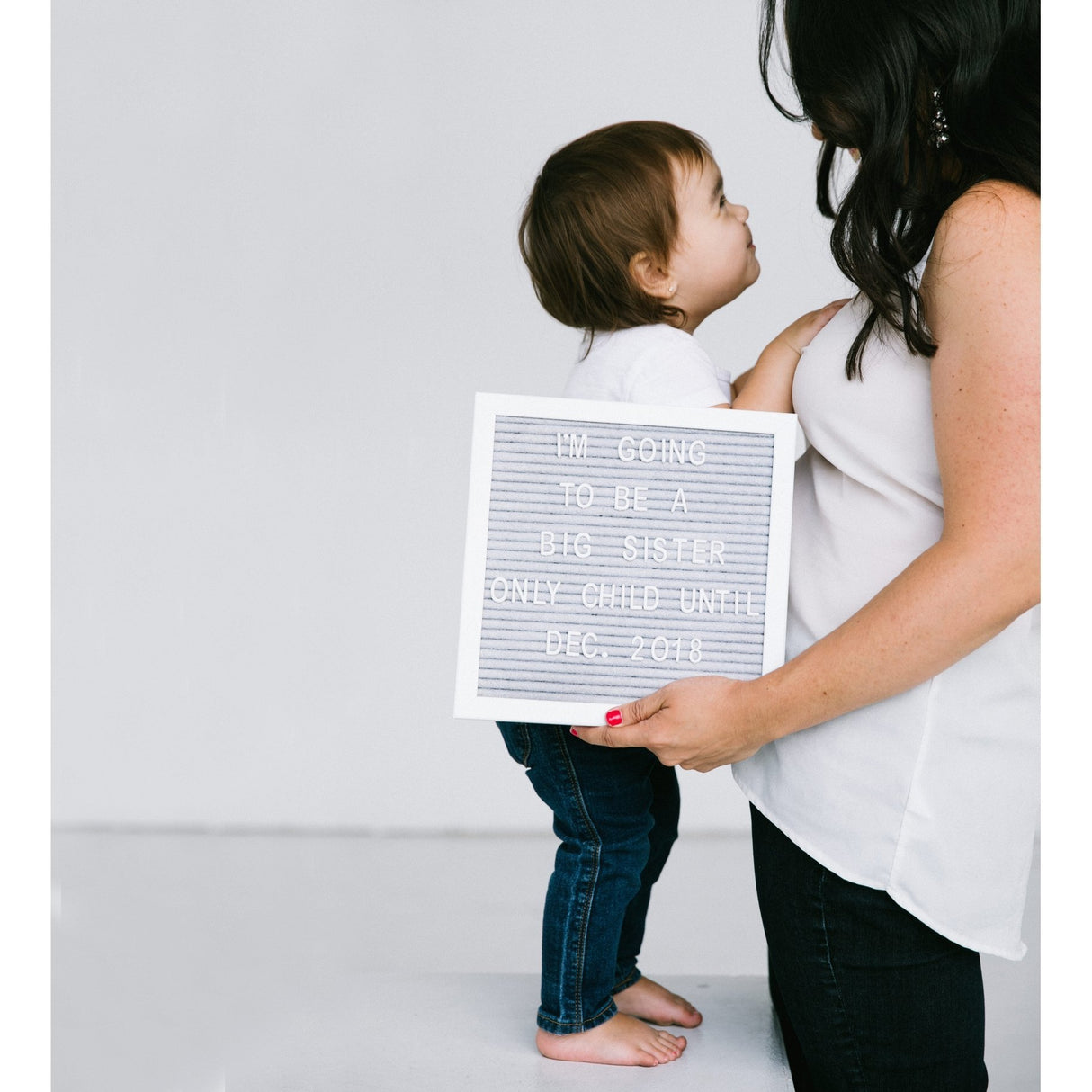 Felt 10x10" Letter board Set, Gray - Tadpole