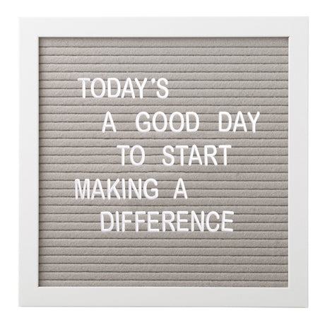 Felt 10x10" Letter board Set, Gray - Tadpole