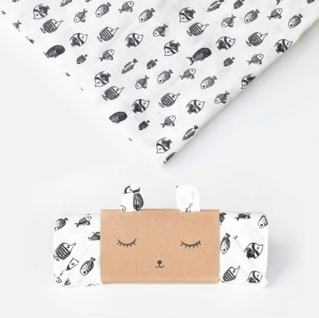 Fish Muslin Swaddle - Tadpole