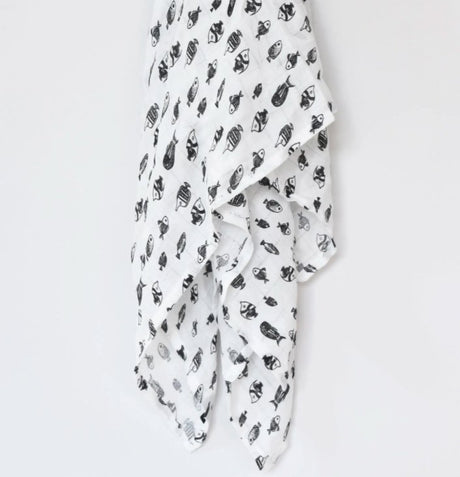 Fish Muslin Swaddle - Tadpole