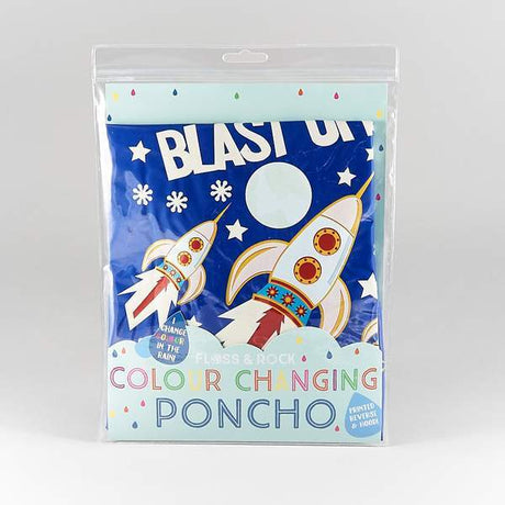 Floss & Rock Changing Color Poncho - Rocket Space - Tadpole
