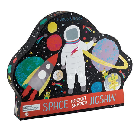 Floss & Rock Space Rocket Shaped 80-piece Puzzle - Tadpole