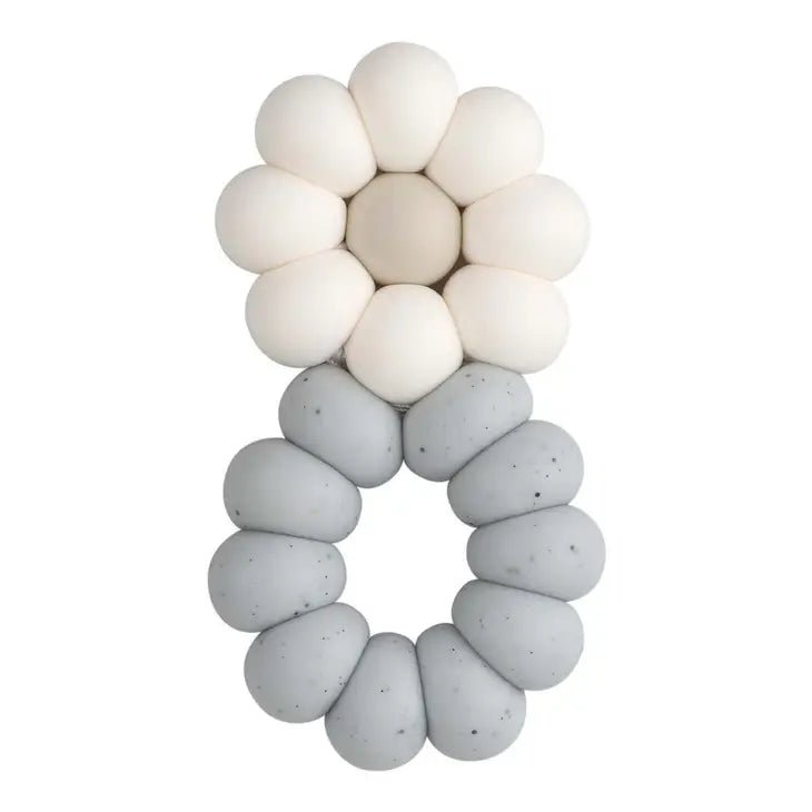 Flower Teether Silicone Toy (Soft Blue) - Tadpole
