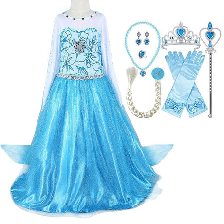 Frozen Elsa Dress Costume with Accessories - Tadpole