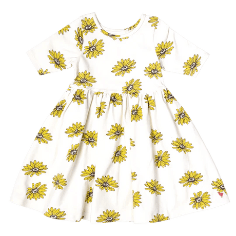 Girls Organic Steph Dress - Floating Daisy - Tadpole