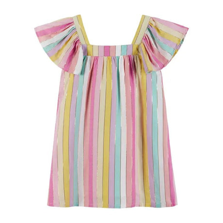 Girls Striped Lurex Dress - Tadpole