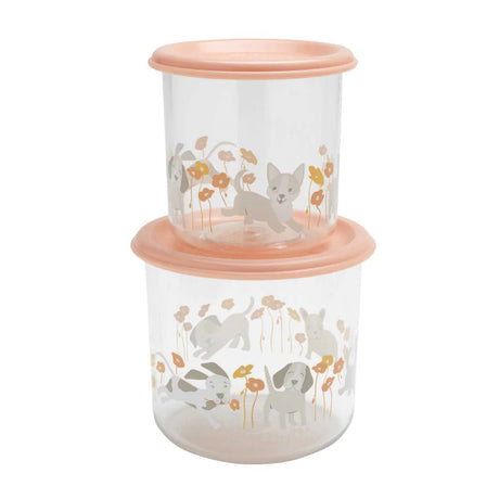 Good Lunch Snack Containers | Puppies & Poppies| Large - Tadpole