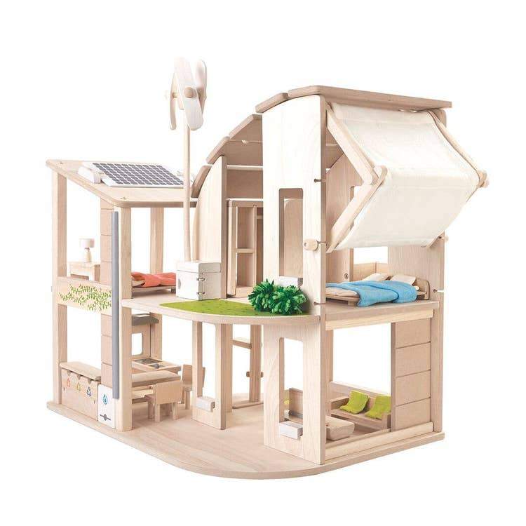Green Dollhouse With Furniture - Tadpole