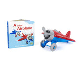 Green Toys Airplane & Board Book Set - Tadpole