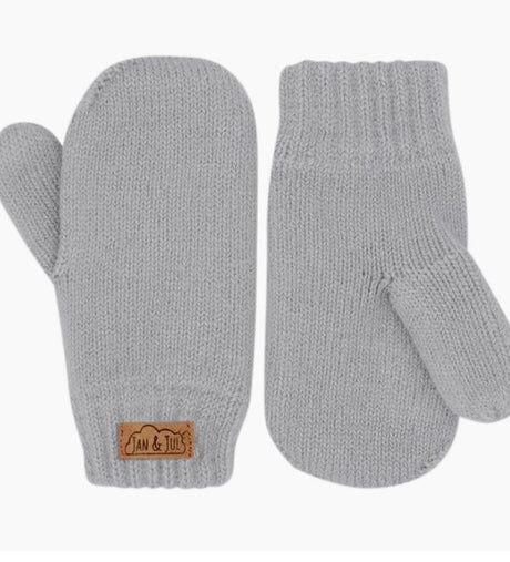 Grey | Knit Mittens - Tadpole
