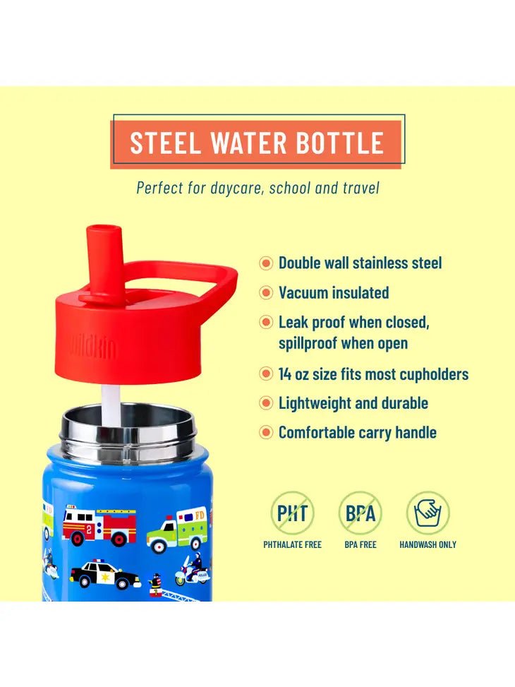 Heroes 14 oz Stainless Steel Water Bottle - Tadpole