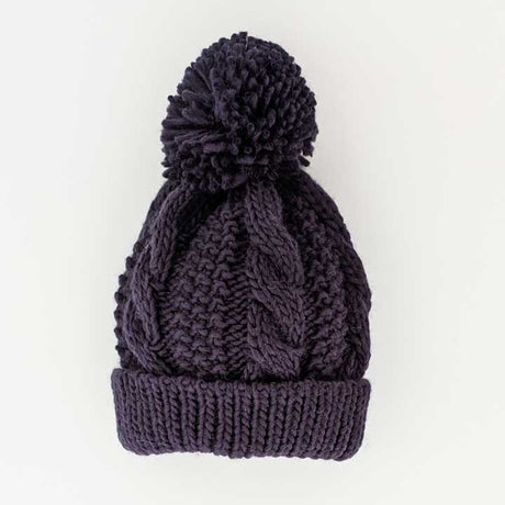Huggalugs Indigo Cable Knit Beanie Hat - Tadpole