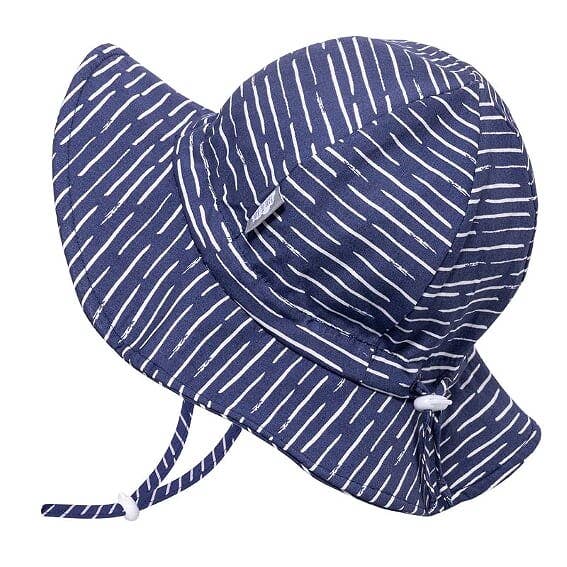 Jan & Jul Grow-With-Me Sun Hat Navy Waves - Tadpole