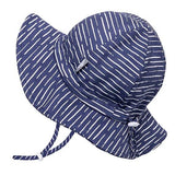 Jan & Jul Grow-With-Me Sun Hat Navy Waves - Tadpole