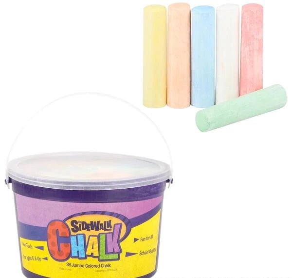 Jumbo Chalk In a Bucket 36pc - Tadpole