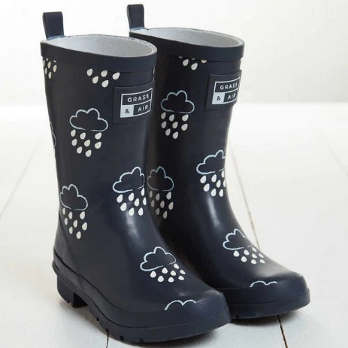 Kids Colour-Revealing Rain Boots- Navy - Tadpole