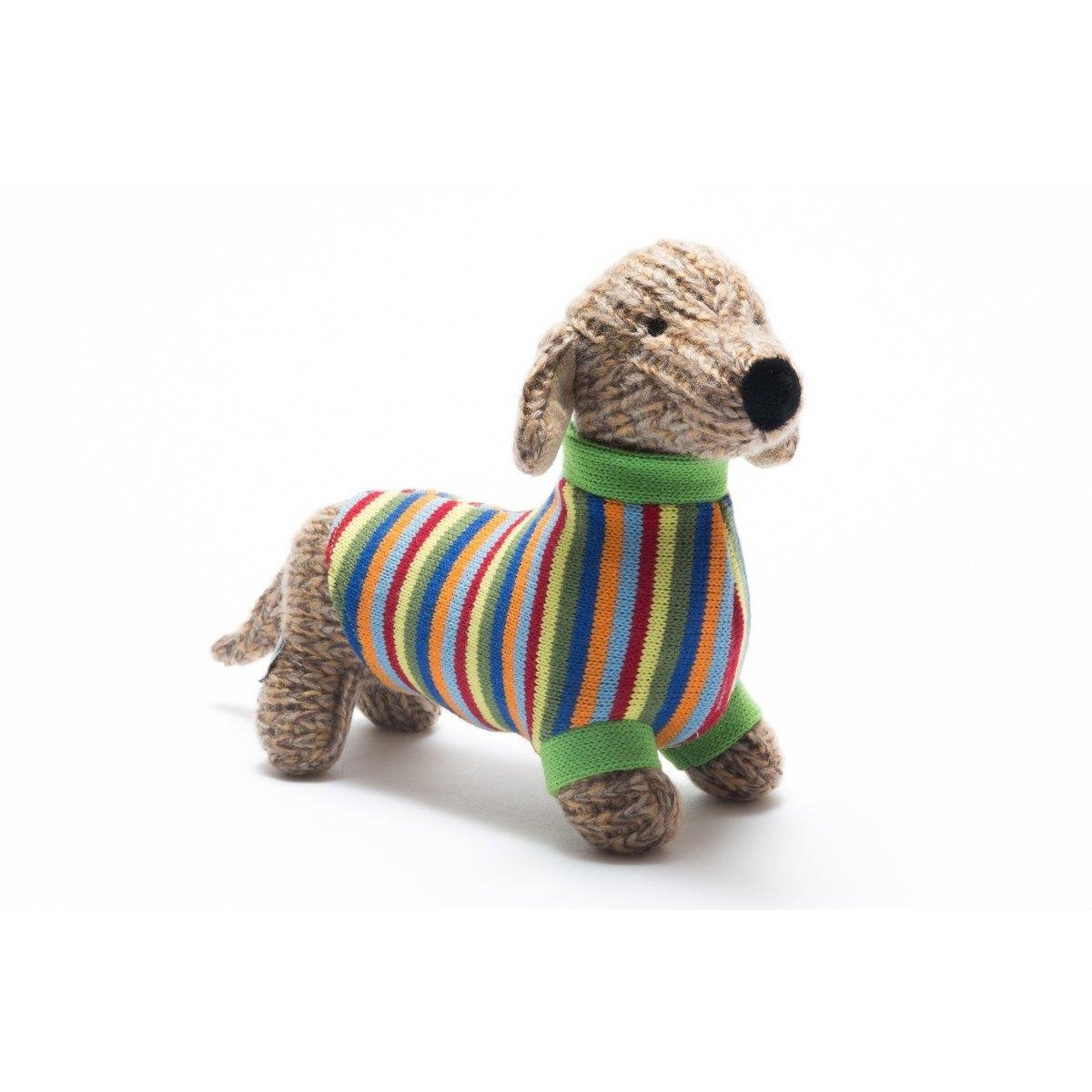 Knitted Sausage Dog Plush Toy - Tadpole
