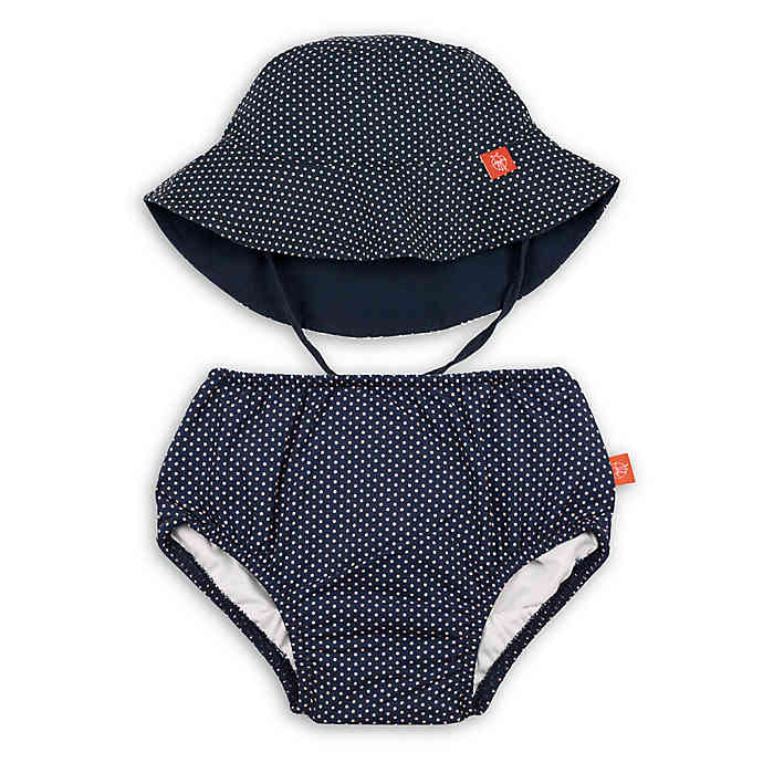 Lassig Swim Diaper & Hat Set Polka Dots Navy - Tadpole