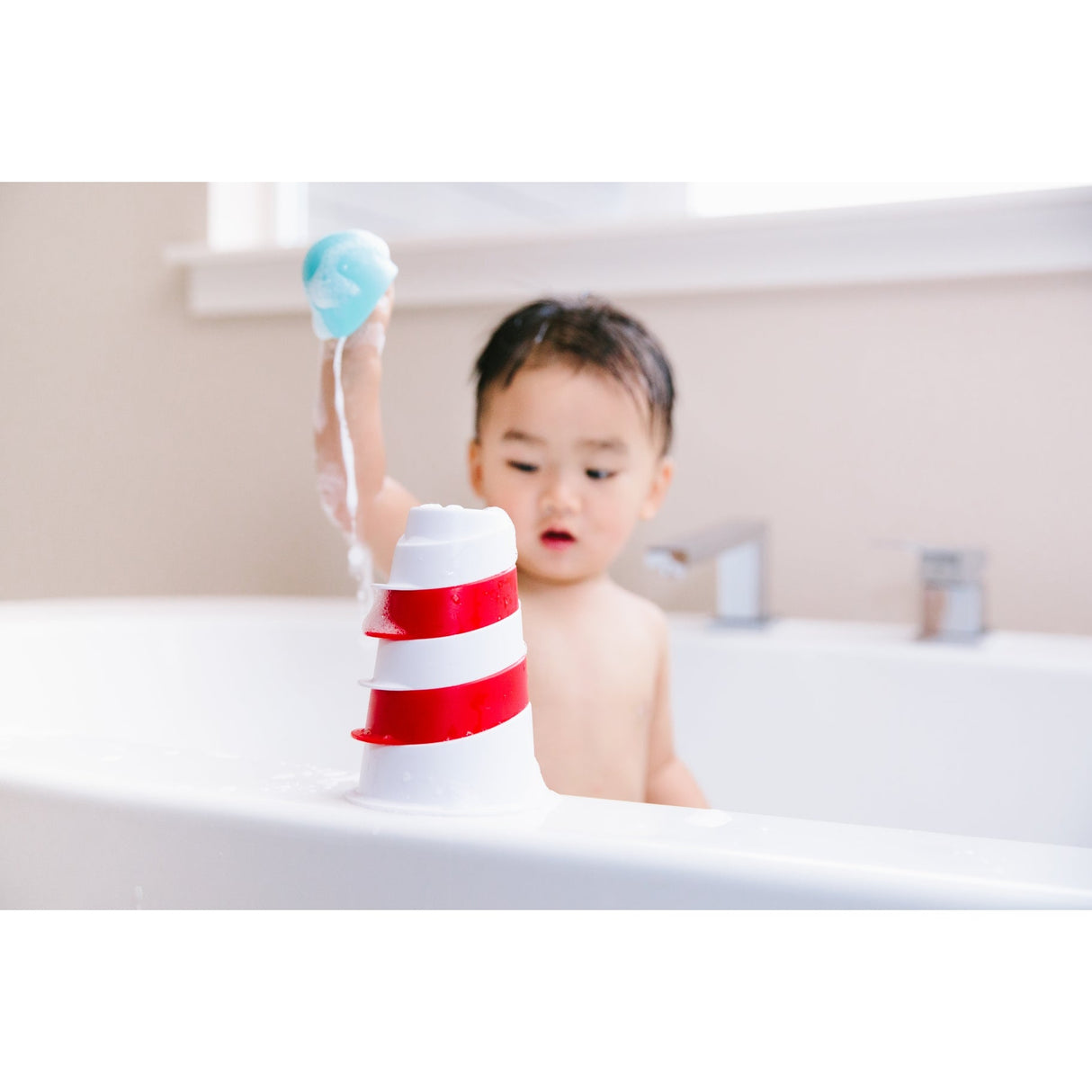 Lighthouse Stacking Cups Bath Toys - Tadpole
