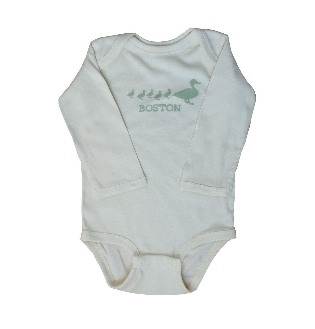 Long Sleeve Boston Ducklings Onesie - Natural - Tadpole