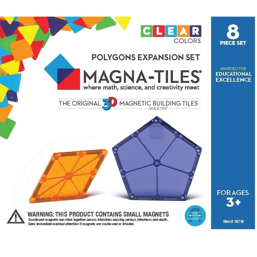 Magna-Tiles 8 Piece Polygons Expansion Set - Tadpole