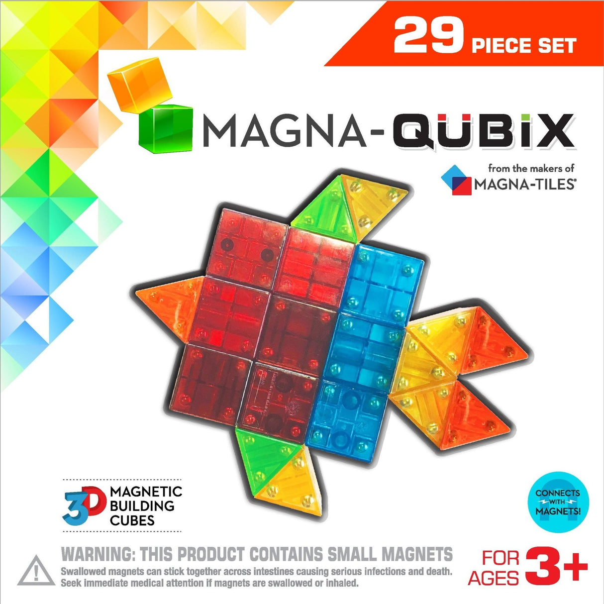 Magna-Tiles NEW Magna-Qubix 29-piece Set - Tadpole