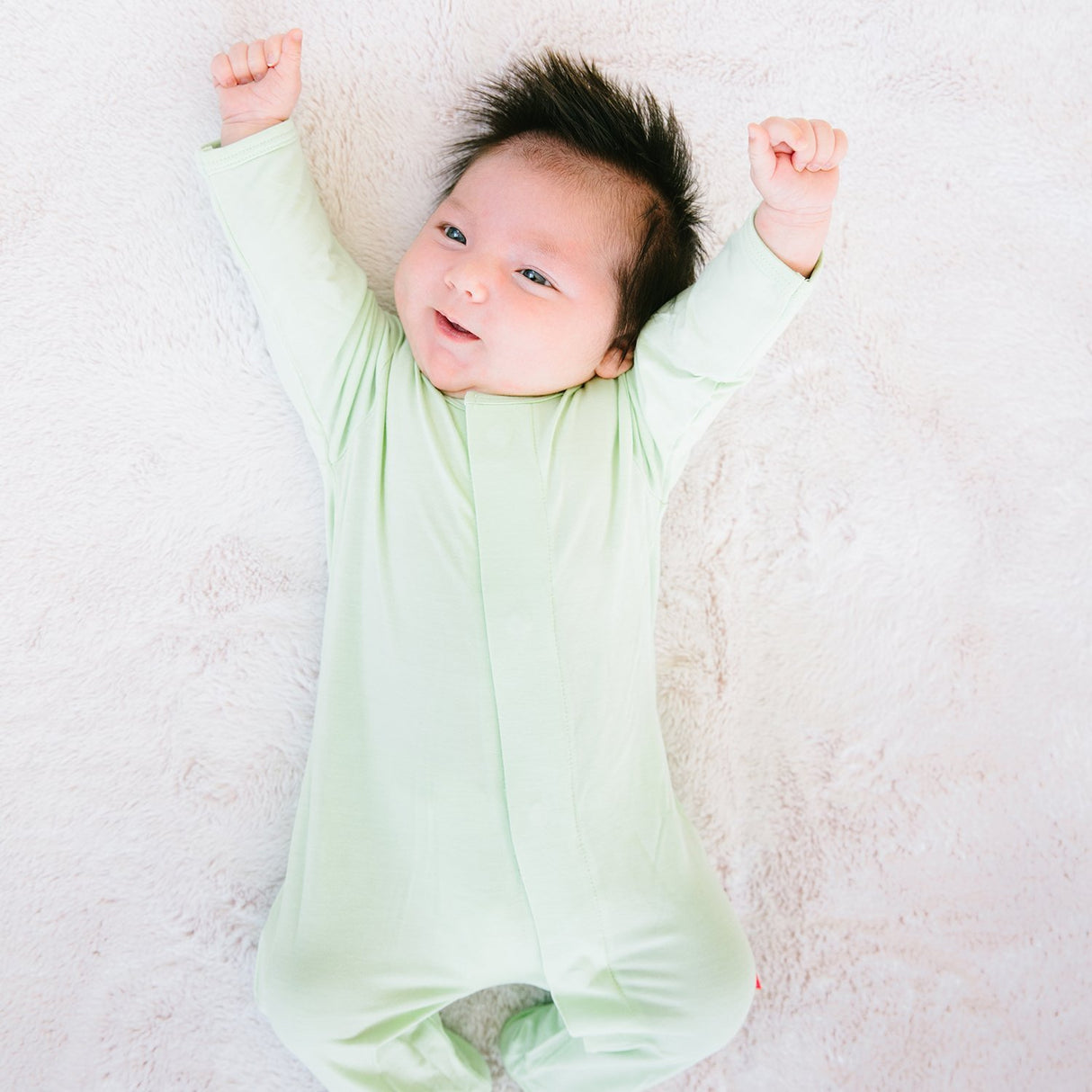 Magnetic Me Pastel Green Solid Footie - Tadpole