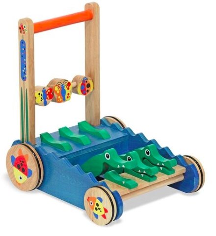 Melissa & Doug Chomp & Clack Alligator Push Toy - Tadpole