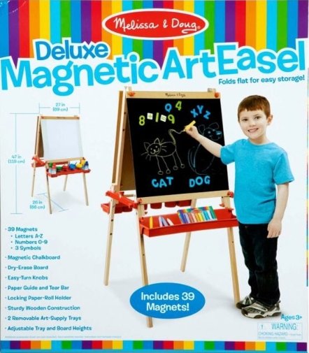 Melissa & Doug Deluxe Easel With Magnetic Board - Tadpole